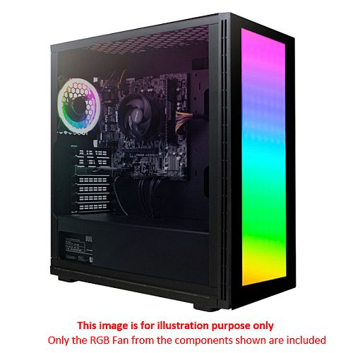 Photograph of zero-0386-GameMax Lumina Lightboard ARGB Gaming Case w/ Glass Window