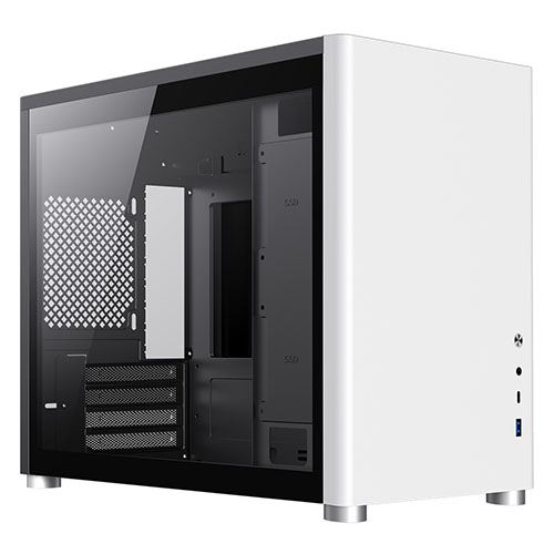 Photograph of zero-0393-GameMax Spark White Gaming Cube Case w/ 2x Glass Windows