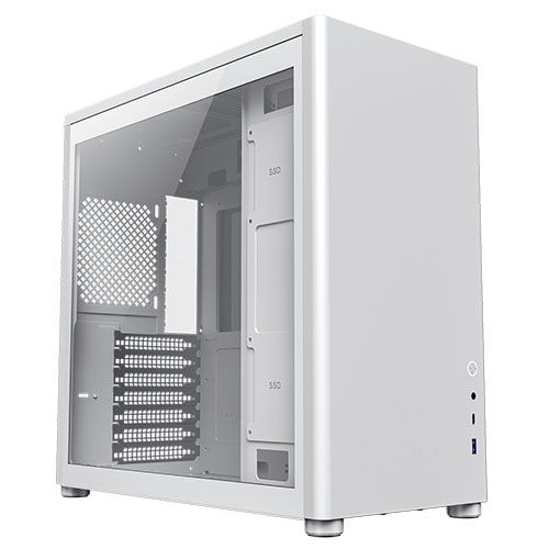 Photograph of zero-0392-GameMax Spark Pro White Gaming Case w/ 2x Glass Windows