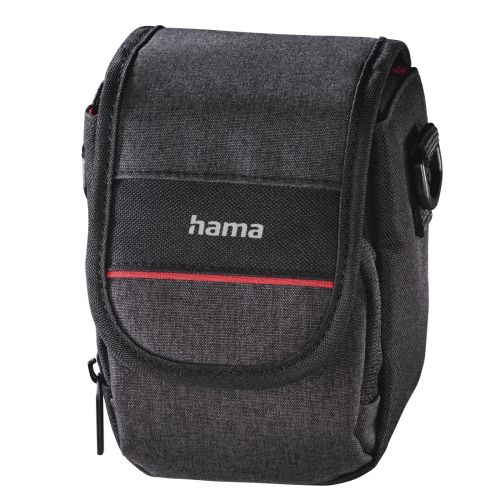 Hama Valletta 90 Compact Camera Case, Belt Loop, Shoulder Strap, Black, 9 x 8 x 13 cm Compartment