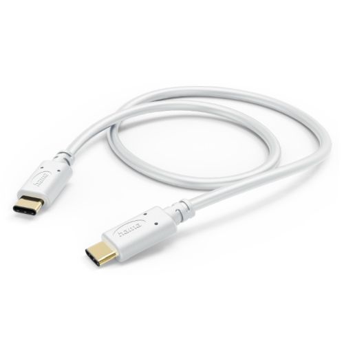 Hama USB-C to USB-C Quick Charging Cable, USB 2.0, 1.5 Metre, White