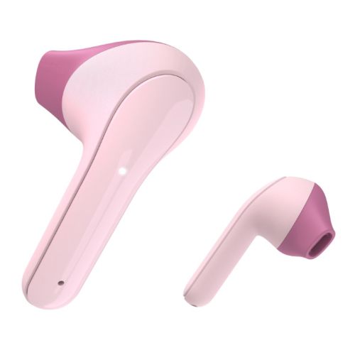 Hama Freedom Light Bluetooth Earbuds with Microphone, Touch Control, Voice Control, Charging/Carry Case Included, Pink