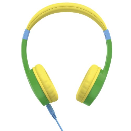 Hama Kids Guard Childrens Headset, Volume Limiter, Microphone, Flexible Headband, Inline Controls, Green/Yellow