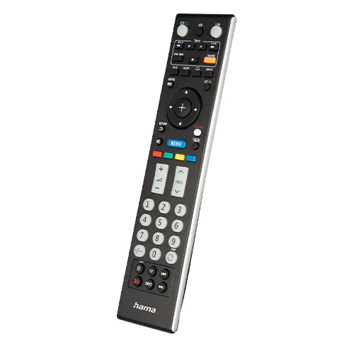 Hama Universal IR Remote Control for Sony TVs, Teachable, Smart Buttons, Illuminating Buttons, 10m Range