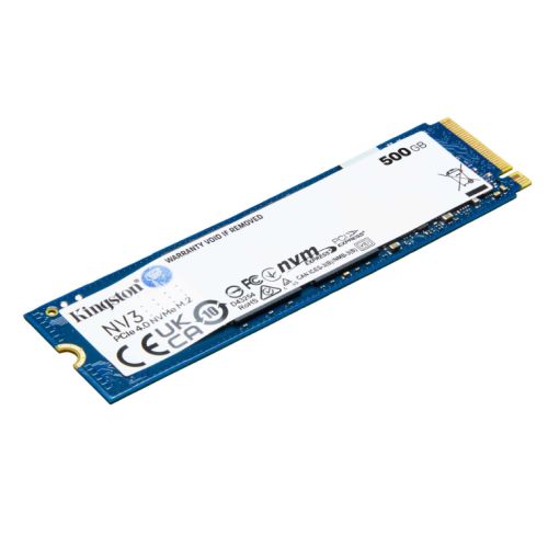 Kingston 500GB NV3 M.2 NVMe Gen4 SSD, M.2 2280, PCIe4, R/W  5000/3000 MB/s