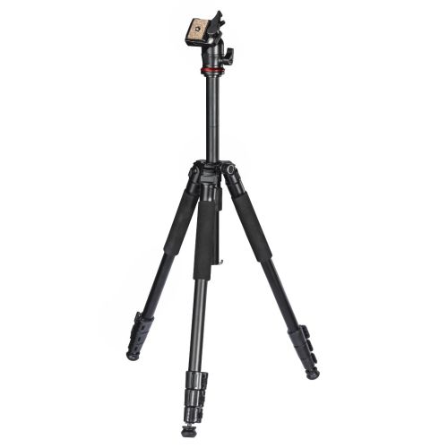 Hama Traveller 163 Ball Camera Tripod, 3-Way Ball Head, 163cm Max Height, 6.4mm Thread, Quick-Release Plate, Spirit Level, Bag