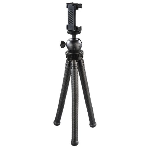 Hama FlexPro 3-in-1 Camera/Phone/GoPro Compact Tripod, Ball Head, 360° Bendable Legs, 27cm Max Height