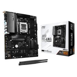 Asrock B850 PRO-A WIFI, AMD B850, AM5, ATX, 4 DDR5, HDMI, USB-C DP-alt, Wi-Fi 6E, 2.5G LAN, 4x M.2