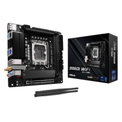 Asrock B860I WIFI, Intel B860, 1851, Mini ITX, 2 DDR5, HDMI, DP, Wi-Fi 6E, 2.5G & GB LAN, 2x M.2