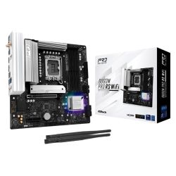 Asrock B860M PRO RS WIFI, Intel B860, 1851, Micro ATX, 4 DDR5, HDMI, DP, Wi-Fi 6E, 2.5G LAN, RGB, 3x M.2