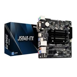 Asrock J5040-ITX, Integrated Intel Quad-Core J5040, Mini ITX, DDR4 SODIMM, VGA, DVI, HDMI
