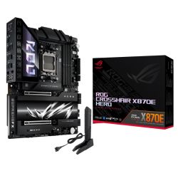 Asus ROG CROSSHAIR X870E HERO, AMD X870E, AM5, ATX, 4 DDR5, HDMI, 2 USB4, Wi-Fi 7, 5G & 2.5G LAN, PD 60W, RGB, 5x M.2