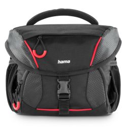 Hama Phoenix 130 Camera Bag, Multiple Pockets, Trolley Strap, Rain Protection Hood, Tripod Holders, Black, 23.5 x 16.5 x 20 cm Compartment