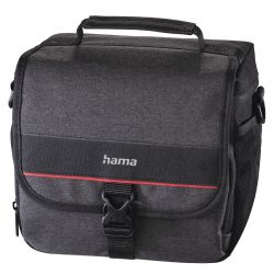 Hama Valletta 130 Camera Bag, Belt Loop, Shoulder Strap, Removable Divider, Black, 20 x 11 x 17 cm Compartment