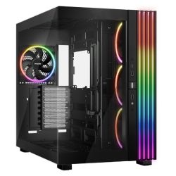 Be Quiet! Light Base 900 FX ARGB Gaming Case w Glass Front & Side, E-ATX, Invertible, 4x ARGB Fans, 3M ARGB Strip & Controller, USB-C, Asus BTF Compatible, Black