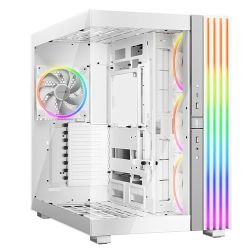 Be Quiet! Light Base 900 FX ARGB Gaming Case w Glass Front & Side, E-ATX, Invertible, 4x ARGB Fans, 3M ARGB Strip & Controller, USB-C, Asus BTF Compatible, White