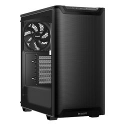 Be Quiet! Pure Base 501 Airflow Window Gaming Case, ATX w Glass Side, Compact Design, 2 Pure Wings 3 Fans, High Airflow Front & Top, USB-C, Black