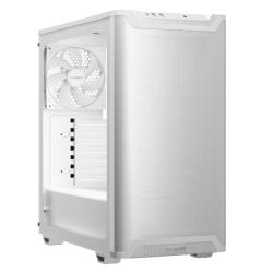 Be Quiet! Pure Base 501 Airflow Window Gaming Case, ATX w Glass Side, Compact Design, 2 Pure Wings 3 Fans, High Airflow Front & Top, USB-C, White