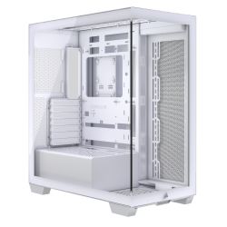 Corsair 3500X Gaming Case w Glass Side & Front, E-ATX, No Fans, USB-C, Asus BTF Compatible, White