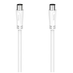 Hama Antenna Cable, Coax Male to Coax Female, 90dB, 15 Metre, White