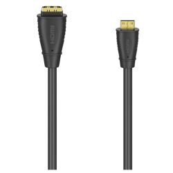 Hama HDMI Male to HDMI Type-C Mini Male Cable, Gold-Plated, 10cm