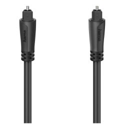 Hama Audio Optical Fibre Cable, ODT Plug Toslink, 0.75 Metre