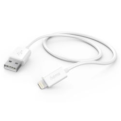 Hama ChargingData USB-A to Lightning Cable, 480Mbps, 1 Metre, White