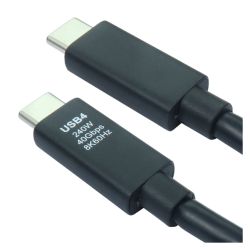 Spire USB4 40Gbps Type-C Male to Male 240W EPR Cable, 5 AMP,  Power Delivery, High-Speed Data Transfer, 1 Metre, Black