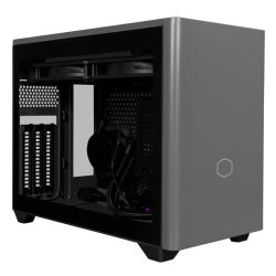 Cooler Master NR200P MAX Case w Glass or Mesh Side, Mini ITX, 280mm AIO Cooler, 850W PSU & 2x PWM Fans Included, 3-Slot GPU Support, BlackGrey