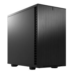 Fractal Design Define 7 Nano Black Solid Gaming Case, Mini ITX, 2 Fans, Sound Dampening, Ventilated PSU Shroud, USB-C, 306 mm GPU Support