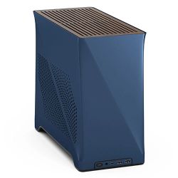 Fractal Design Era 2 ITX Midnight Blue Compact Case w Walnut Top, Mini ITX, Requires SFXSFX-L PSU, 2 Fans, 3-Slot GPU & 280mm Radiator Support, USB-C