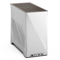 Fractal Design Era 2 ITX Silver Compact Case w Walnut Top, Mini ITX, Requires SFXSFX-L PSU, 2 Fans, 3-Slot GPU & 280mm Radiator Support, USB-C