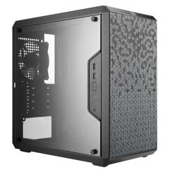 Cooler Master Q300L Gaming Case w Acrylic Window, Micro ATX, Open Design, 12cm Fan, VerticalHorizonal Orientation, Black