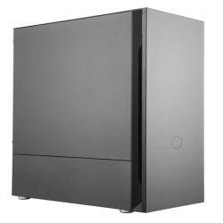 Cooler Master Silencio S400 Gaming Case w Steel Sides, Micro ATX, 2x Silencio Fans, Sound Dampening, Card Reader, Black