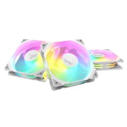 Asus TUF Gaming TR120 ARGB Reverse Blade 12cm PWM Case Fans 3 Pack, Hydraulic  Bearing, 28mm Frame, Double-layer LED Matrix Design, 2000 RPM, White