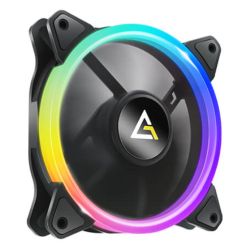 Antec Neon 120 ARGB PWM 12cm Case Fan, Hydro Bearing, 800-1600 RPM, Black