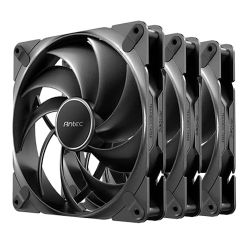 Antec Tranquil 120 PWM 12cm Case Fans 3-Pack, Fluid Dynamic Bearing, Daisy-Chain 4-Pin, 400-2000 RPM, Black