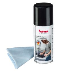 Hama Screen Cleaning Foam, 100ml, Microfibre Cloth Included