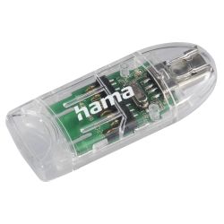 Hama External 8-in-1 USB 2.0 Card Reader, SDmicroSD, Transparent, USB Powered