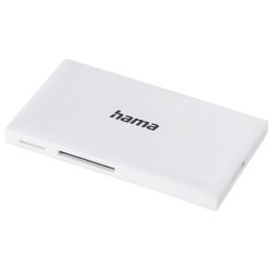 Hama External USB 3.0 Multi-Card Reader, SDmicroSDCFMS, White, USB Powered