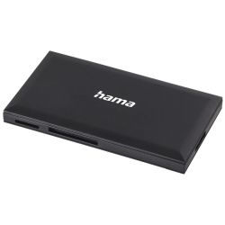 Hama External USB 3.0 Multi-Card Reader, SDmicroSDCFMS, Black, USB Powered