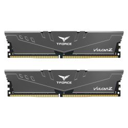Team T-Force Vulcan Z 16GB Kit 2 x 8GB, DDR4, 3200MHz PC4-25600, CL16, XMP 2.0, DIMM Memory, Grey