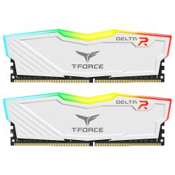 Team T-Force Delta RGB 32GB Kit 2 x 16GB, DDR4, 3600MHz PC4-28800, CL18, XMP 2.0, DIMM Memory, White