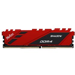 Netac Shadow Red, 8GB, DDR4, 3200MHz PC4-25600, CL16, DIMM Memory