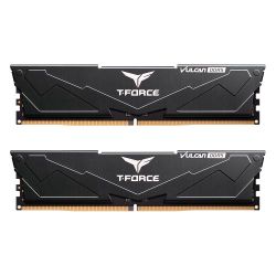 Team T-Force Vulcan 32GB Kit 2 x 16GB, DDR5, 5600MHz PC5-44800, CL38, ECC, XMP 3.0, PMIC, DIMM Memory, Black