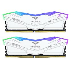 Team T-Force Delta RGB 32GB Kit 2 x 16GB, DDR5, 7200MHz PC5-57600, CL34, ECC, XMP 3.0, PMIC, DIMM Memory, White