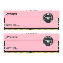 Team T-Force Xtreem 32GB Kit 2 x 16GB, DDR5, 7200MHz PC5-57600, CL34, ECC, XMP 3.0, PMIC, DIMM Memory, Pink