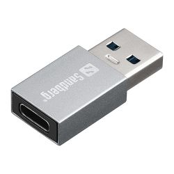 Sandberg_USB_3.1_Gen1_Type-A_Male_to_USB_Type-C_Female_Converter_Dongle_Aluminium