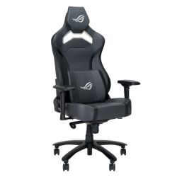 Asus ROG Chariot X Core Wide Gaming Chair, Racing-Car Style, Premium PU Leather, Memory-Foam Lumbar, 4D Armrests, 155° Recline,  Tilt & Class 4 Gas Lift, Grey