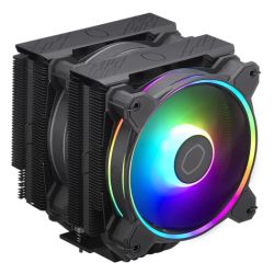 Cooler Master Hyper 622 Halo ARGB Dual Tower Heatsink & Fans, IntelAMD, 6 Heat Pipes, 2x ARGB Fans, 157mm High, Black